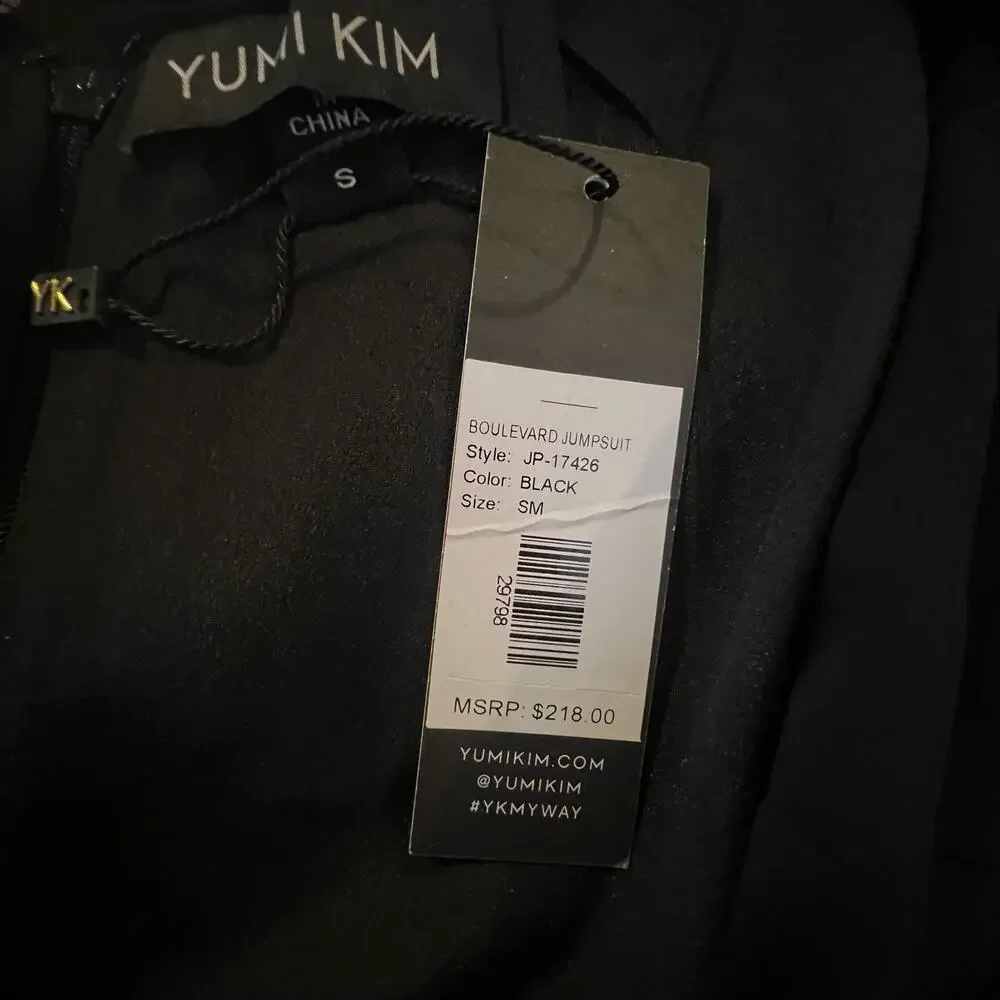 Yumi Kim Black Chiffon Jumpsuit New‎ Small